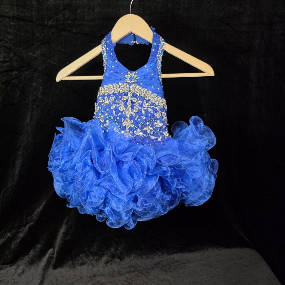 Royal Blue Skater Dress Dancer Princess Fairy Halloween Costume Bejeweled